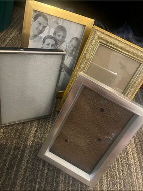 Assorted Metallic and Gold Photo Frames - Set of photo frames 5x6,4x6, 3.5x5 452
